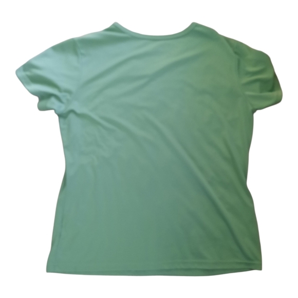 2 Adidas Green & Blue V-neck Short Sleeve Active Performance T-Shirts Size M - Picture 5 of 8